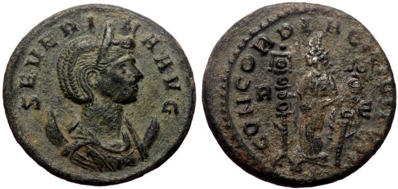 Severina (270-275) AE, Antoninianus. (Bronze, 4.57 g. 21 mm.) Uncertain mint. Se...