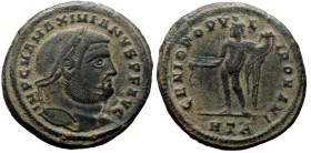 Maximianus Herculius (286-305). AE, Follis. (Bronze, 12.15 g. 10 mm.) Heraclea.