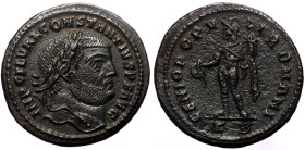 Constantius I (305-306). AE, Follis. (Bronze, 9.31 g. 27 mm.) Cyzicus.