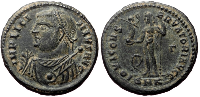 Licinius I (308-324). AE, Follis. (Bronze, 2.88 g. 19 mm.) Cyzicus. Licinius I (...