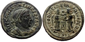 Constantine I (306-337). AE, Follis. (Bronze, 3.26 g. 18 mm.) Siscia.