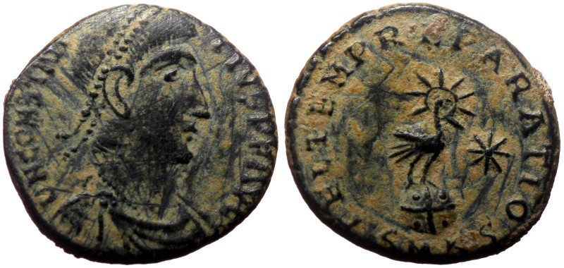Constantius II (337-361) Cyzicus AE Follis (Bronze, 16mm, 2,73g) Constantius II ...