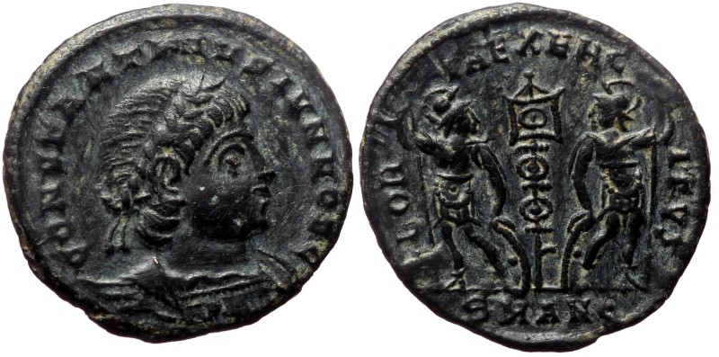 Constantius II as Caesar (324-337). AE, Follis. (Bronze, 1.56 g. 16 mm.) Antioch...