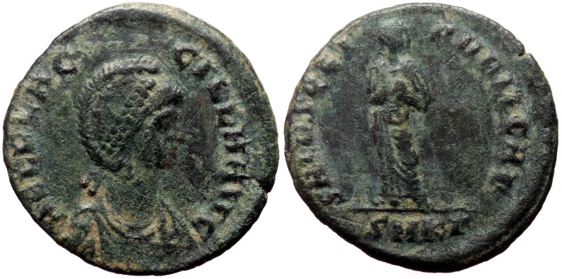 Aelia Flaccilla Augusta (379-388). AE. (Bronze, 2.37 g. 14 mm.) Cyzicus. Aelia F...