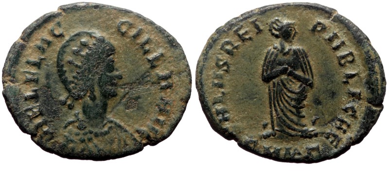 Aelia Flaccilla Augusta (379-386 AD). AE. (Bronze, 4.12 g. 23 mm.) Cyzicus. Aeli...