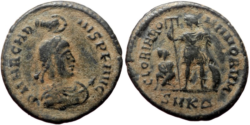 Arcadius (383-408). AE, Nummus. (Bronze, 5.27 g. 24 mm.) Cyzicus. Arcadius (383-...