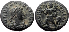 Arcadius (383-408) AE Nummus (Bronze, 11mm, 1.19g) Nicomedia, 388-392.