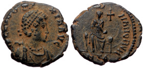 Aelia Eudoxia (Augusta, 400-404) AE Follis (Bronze, 16 mm, 2.50g) Antiochia.