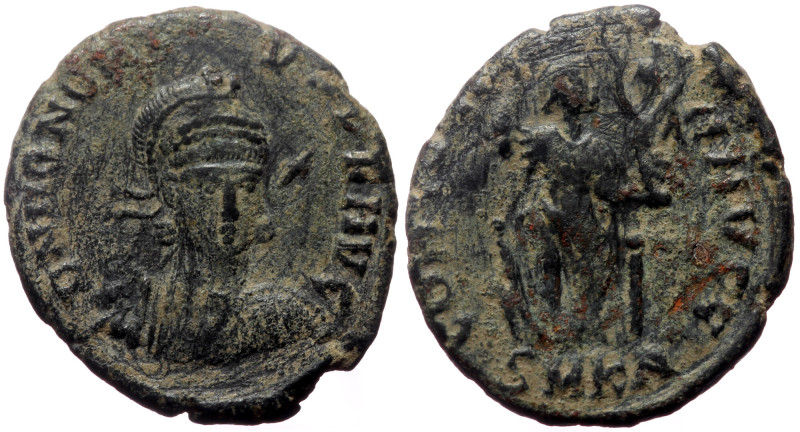 Honorius AE follis (Bronze, 2.73g, 18mm) Cyzicus, 401-403. Honorius AE follis (B...