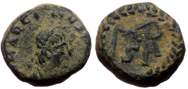 Marcian, AE, Nummus. (Bronze, 1.32 g. 9 mm.) Uncertain mint. 450-457 AD. Marcian...