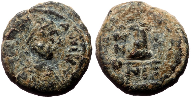 Justinian I (527-565) Dated RY 30=AD 556/7. Nikomedia AE Decanummium (Bronze, 16...