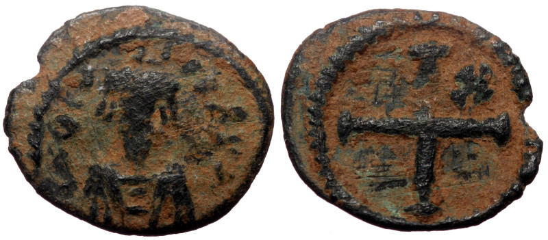 Tiberius II (?), AE, Decanummium (Bronze, 2.11 g. 18 mm.) Constantinople. 578-58...