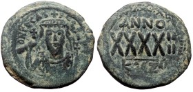 Phocas, AE, follis, (Bronze, 11.46 g. 29 mm.) Cyzicus. 602-610 AD.