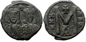 Michael II the Armorian and 'Stammerer' (820-829) AE Follis (Bronze, 5,73g, 23mm)