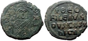 Theophilus, AE, Follis (Bronze, 8.30 g. 26 mm.) Constantinople. 829-842 AD.