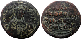 Constantine VII Porphyrogenitus, with Romanus I (913-959) AE Follis (Bronze, 10,20g, 28mm) Constantinople
