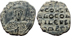 Constantine VII, AE, Follis, (Bronze, 7.06 g. 25 mm.) Constantinople. 913-959 AD.