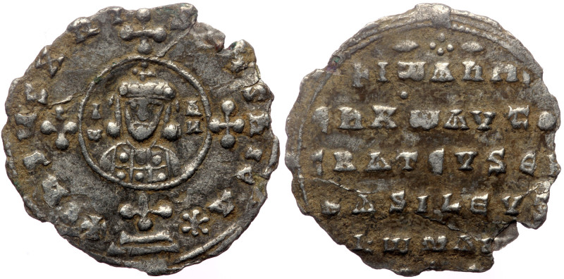 John I Tzimisces, AR, Miliaresion (Silver, 1.13 g. 20 mm.) Constantinople. 969-9...