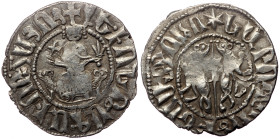 Armenia. Levon I (Leo I the Great), AR, Tram (Silver, 2.80 g. 21 mm.) 1198-1219 AD.
