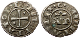 Sicily, Henry VI and Constance (1194-1196) AR Denaro. Brindisi. Very Rare