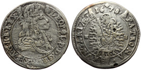 Hungary. Leopold I, AR, 15 Krajczar. (Silver, 5.12 g. 29 mm.) 1658-1705 AD.