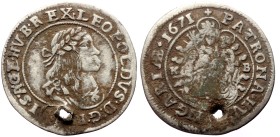 Hungary. Leopold I, AR, Krajczar. (Silver, 2.90 g. 26 mm.) 1658-1705 AD.