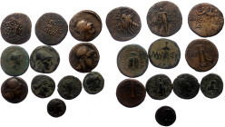 11 Greek AE coins (Bronze, 58.37g)
