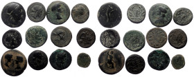 12 Ancient AE coins (Bronze, 53,21g)