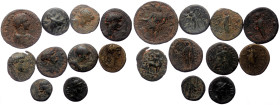 10 Roman Provincial AE coins (Bronze, 51,62g)