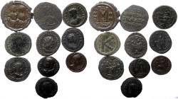 10 Ancient AE coins (Bronze, 46,39g)
