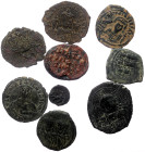 9 Byzantine AE coins (Bronze, 69,10g)