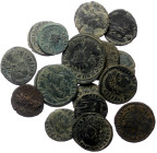 16 Roman AE coins (bronze, 30,64g)