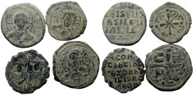 4 Byzantine AE coins (Bronze, 34,26g)