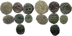 7 Byzantine AE coins (Bronze, 68,91g)