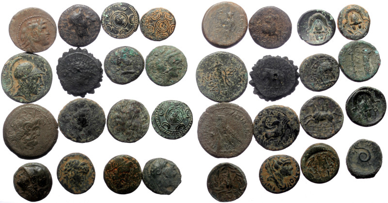 16 Greek AE coins (Bronze, 87,42g) 16 Greek AE coins (Bronze, 87,42g)

Weight:...