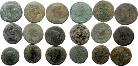 9 Roman Provincial coins (Bronze, 115,46g)