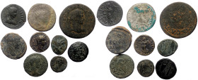9 Ancient AE coins (Bronze, 73,48g)