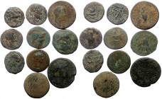 10 Ancient AE coins (Bronze, 89,82g)