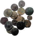 16 Greek AE coins (Bronze, 52,20g)