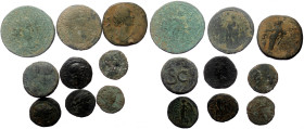 9 Roman AE coins (Bronze, 112,85g)