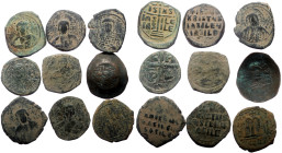 9 Byzantine AE coins (Bronze, 90,01g)