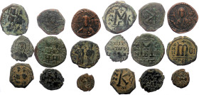 9 Byzantine AE coins (Bronze, 61,45g)