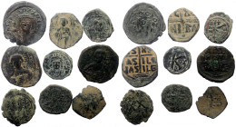 9 Byzantine AE coins (Bronze, 68,52g)