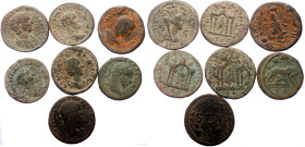 7 Roman Provincial AE coins (Bronze, 121,76g)