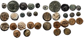 17 Ancient AE coins (Bronze and lead, 90,62g)