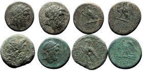 4 AE Greak coins (Bronze, 76,46g)