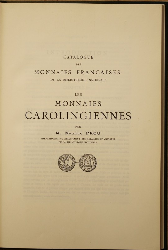 Maurice Prou, Catalogue des Monnaies Francaises de la Bibliotheque Nationale Les...