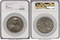 "Four Days Battle" white metal Medal 1666 MS63 NGC, MI-522-169, Eimer-238. 69.5mm. By C. Adolfszoon. Obv. Half-length armored bust of de Ruyter, turne...