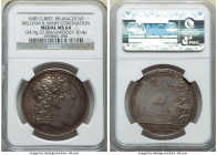William & Mary silver "Coronation" Medal 1689 MS64 NGC, MI-664-29, Woolf-10:4a. 37.8mm, 24.9g. By Jan Smeltzing. Obv. Conjoined busts of William and M...