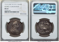 George I silver "Coronation" Medal 1714 MS64 NGC, Eimer-470, MI-424-9. 34mm. By J. Croker. Issued to mark the coronation of the Hanover-born George I ...